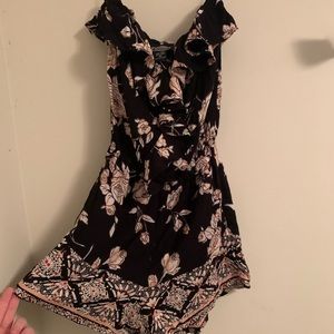 floral sleeveless romper